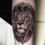 Lion tattoo made by tattoo shops Canggu