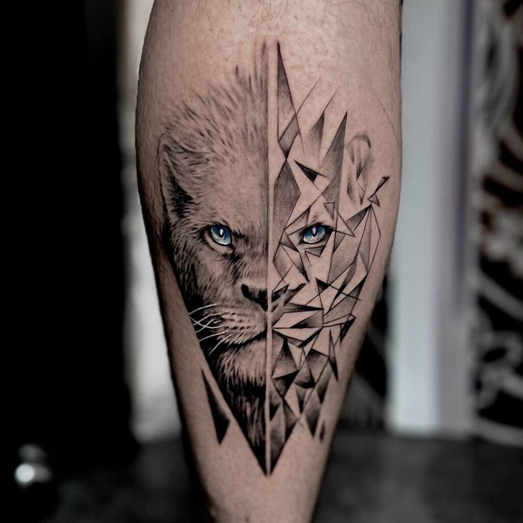 Lion tattoo two styles