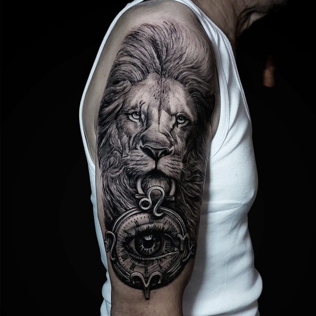 Realism Lion Tattoo by Canggu Tattoo Shops